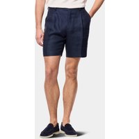 & Pleated Linen Shorts 32"