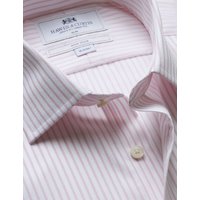& Slim Fit Pink & Bi Stripe Non Iron Shirt 15.5" collar 34" sleeve