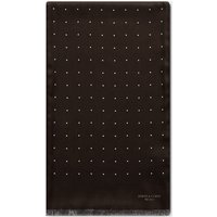 Hawes & Curtis Chocolate Brown & White Spot Scarf | Wool & Silk | Spotted | Men's