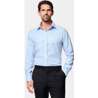 & Slim Fit Blue & Bold Check Non Iron Shirt Contrast Detail 17" collar 36" sleeve