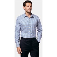 & Slim Fit & Brown Check Non Iron Shirt Contrast Detail 16.5" collar 37" sleeve