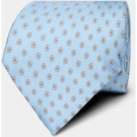 & Sky Blue Mini Flower Foulard 1913 Tie One