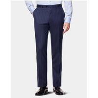 Hawes & Curtis Tailored Fit Navy Herringbone Stripe 1913 Suit Trousers | Wool | Striped | Men's