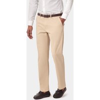 Hawes & Curtis Regular Fit Beige Garment-Dyed Chinos | Cotton Stretch | Plain | Men's