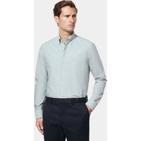 Hawes & Curtis Regular Fit Green Oxford Shirt | Cotton | Plain | Men's