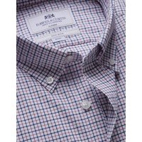& Classic Fit & Red Multi Check Non Iron Oxford Shirt 17.5" collar 36" sleeve