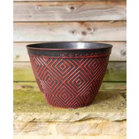 Black and Red Aztec Planter