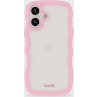 Phone Case Wavy Pink/Transparent iPhone 16 Plus