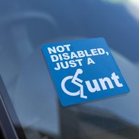 Not Disabled Just A C#NT Bad Parking Space Bay Bumper Sticker - 48 pack