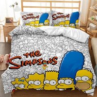 The Simpsons Quilt Duvet Cover Kids Bedding Set Pillowcase Single Double Size Uk
