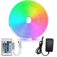 LED Strip Light Flexible Neon Flex Rope Waterproof Outdoor Lighting Full Kit 12V