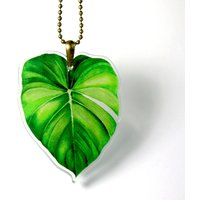 Acryl-Kette Monstera/Druck-Schmuck Acryl-Kette Monstera/Druck-Schmuck