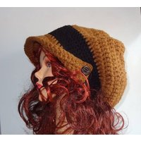 Hand Gehäkelte Lässige Baskenmütze Elegante Wintermütze