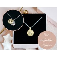 Namenskette Tree Of Life“/925Er Silber Bicolor & Gold Familienkette Gravur Family“““““““ Namenskette Tree Of Life“/925Er Silber Bicolor & Gold Familienkette Gravur Family“““““““