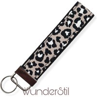 Schlüsselband Leo Taupe Leoprint Tierprint Leopard