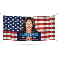 Kamala Harris 2024 Banner, We Choose Freedom, Harris For President 2024 Ba690
