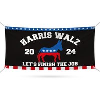 Harris Walz 2024 Banner Sign, Kamala Harris For President 2024 Banner Op275