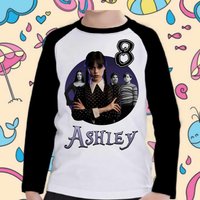 Wednesday Addams Personalized Birthday Shirt - Addams Family Matching Party Shirt