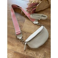 Taschenriemen, Breiter Schultergurt Mit Silber. – Und Goldverschluss, Taschengurt, Wechselgurt Für Bauchtaschen & Handtaschen