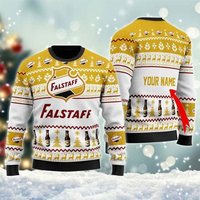 Personalized Falstaff Beer Ugly Christmas Sweater Ugly Christmas 3d Sweater