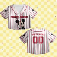 Personalize Disneyyy Mickeyy Mouse Crop Jersey, Disneyyland Croptop Jersey
