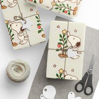 Christmas Tree Snoopy Wrapping Paper, Holiday Gifts