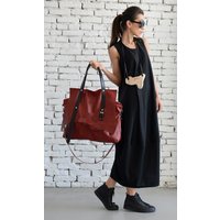 Rote Maxi Umhängetasche/Schultertasche Cross Body Bag Echtleder Tasche Metb0009