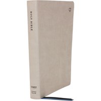 NET Bible, Thinline, Leathersoft, Stone, Thumb Indexed, Comfort Print, Hardback,