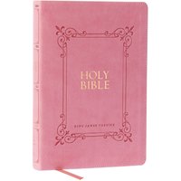KJV Holy Bible Large Print Center-Column Reference Bible, Pink Leathersoft, 53,000 Cross References, Red Letter, Thumb Indexed, Comfort Print: King James Version, Hardback,