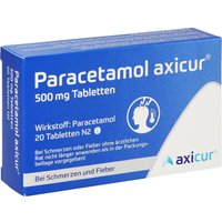 Onfy 59% Rabatt auf Paracetamol Axicur 500 mg Tabletten 20 Stück