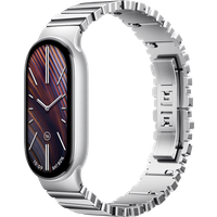Xiaomi Band 8/9/10 Asymmetrical Metal Strap Silver