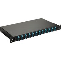 Equip LWL-Spleißkasten 12-Port SC-Duplex OM3 1U komplett sw