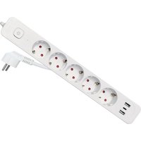 Equip Steckdosenleiste 5xSchuko/2xUSBA/USBC+Switch ÜSS Pla.