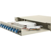 Equip LWL-Spleißkasten 12-Port LC-Duplex OS2 1U komplett gr