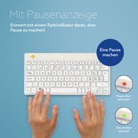 R-Go Tastatur Compact Break DE-Layout kabellos Weiß