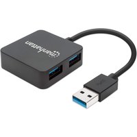 MANHATTAN USB-HUB 4-Port USB 3.0 schwarz