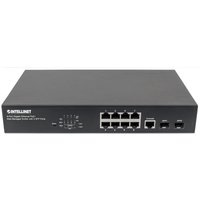 INTELLINET Switch 8-Port Gigabit Web-Managed PoE+ Desk 2xSFP