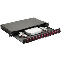 Equip LWL-Spleißkasten 12-Port SC-Duplex OM4 1U komplett sw