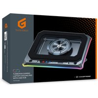 CONCEPTRONIC USB-C Laptop-Kühlpad + Handyhalter, RGB, 12V