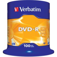 DVD-R Verbatim 4,7GB 100pcs Spin.SR silber 16x
