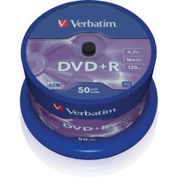 DVD+R Verbatim 4,7GB 50pcs Pack 16x Spindel azo silber retail