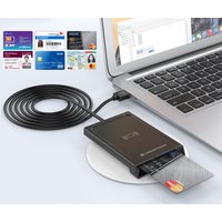 CONCEPTRONIC Dual-Interf. Smart-ID Kartenleser USB-A schwarz