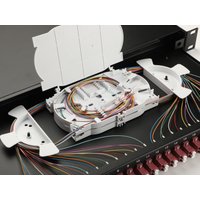 Equip LWL-Spleißkasten 24-Port LC-Duplex OM4 1U komplett sw