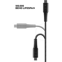 LINDY 3m verstärktes USB Typ C an Lightning Ladekabel