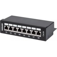 INTELLINET 8-Port Cat6a Patchpanel FTP Desktop schwarz