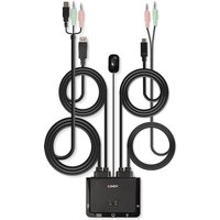 LINDY 2 Port DisplayPort 1.2, USB-C Cable KVM Switch