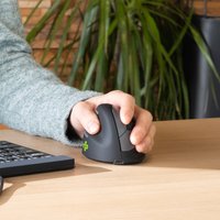 R-Go Maus HE ergonomisch links Bluetooth mittel schw./silb retail