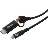 Equip Adapter USB-C->USB-C+HDMI PD100W 4K/ 60Hz 1.00m Alu.