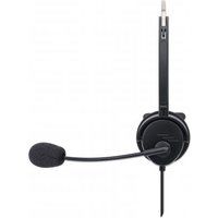 MANHATTAN USB Mono Headset Over-Ear USB-A-Stecker schwarz