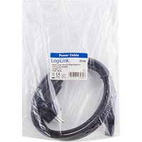 Logilink Warmgeräte Netzkabel Schukon.90° auf C15 gerade,2m